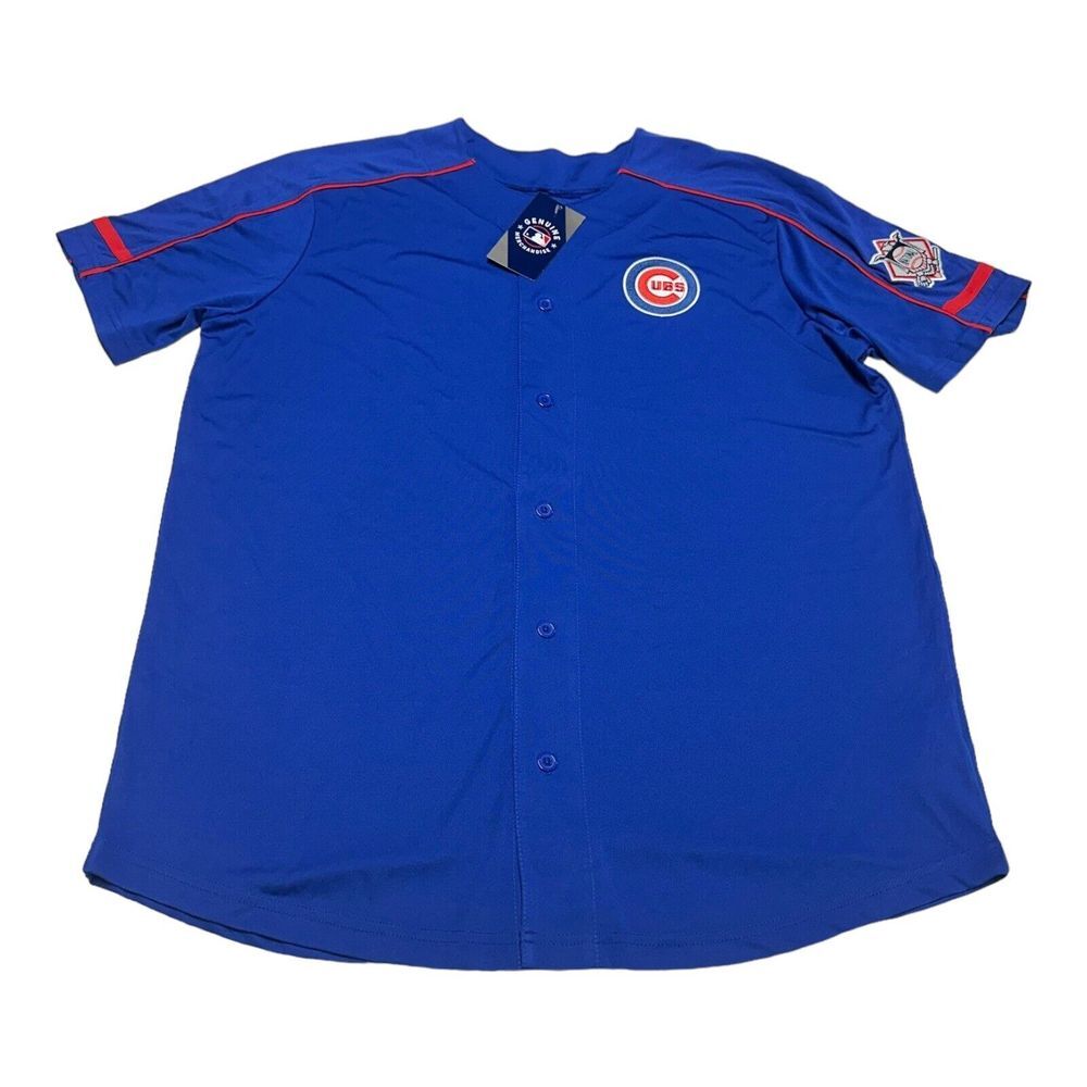 Majestic Chicago Cubs Jersey Men's Size XL Blue Blank Baseball Authentic MLB